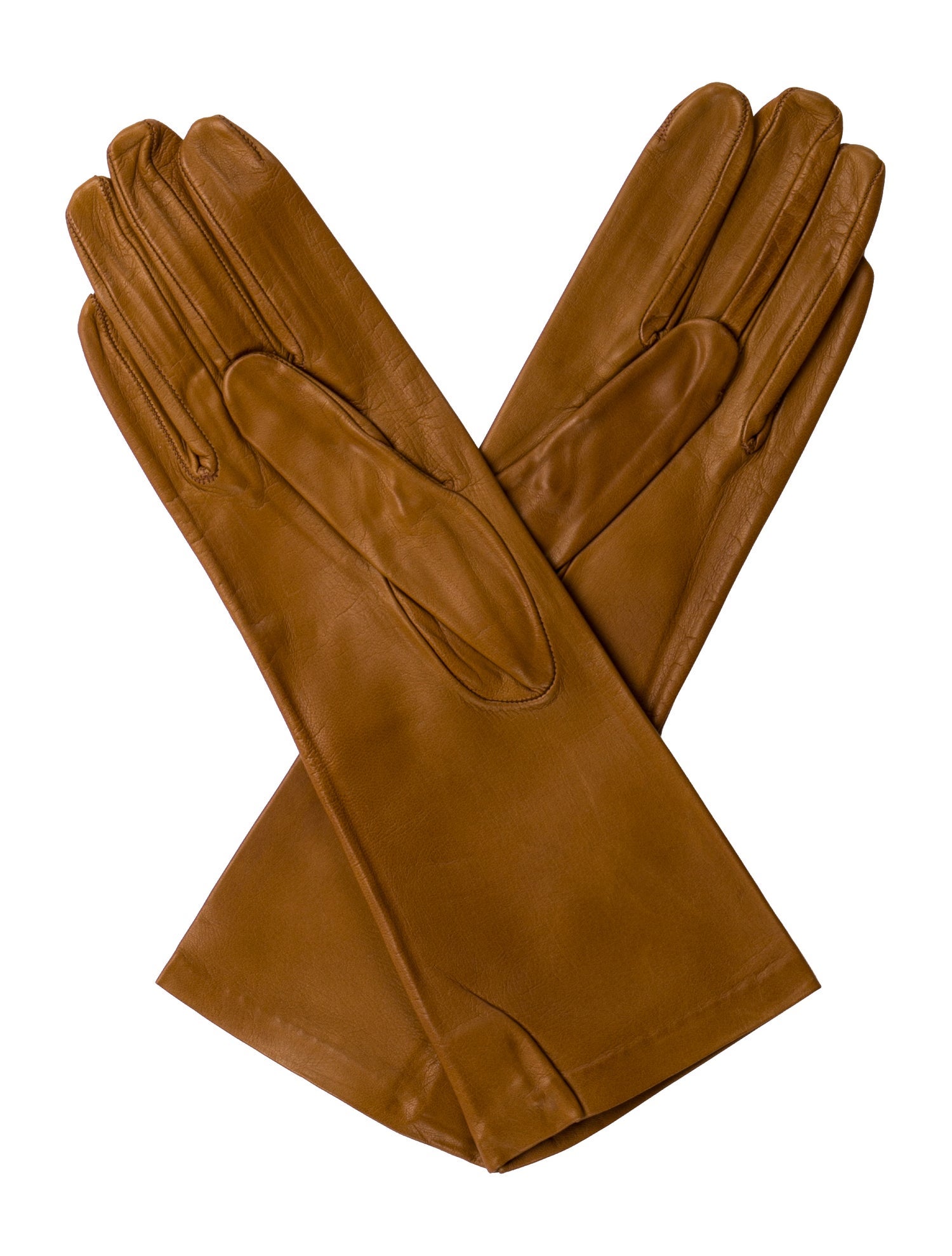 Sermoneta Gloves Silk-Lined Leather Gloves w/Tags