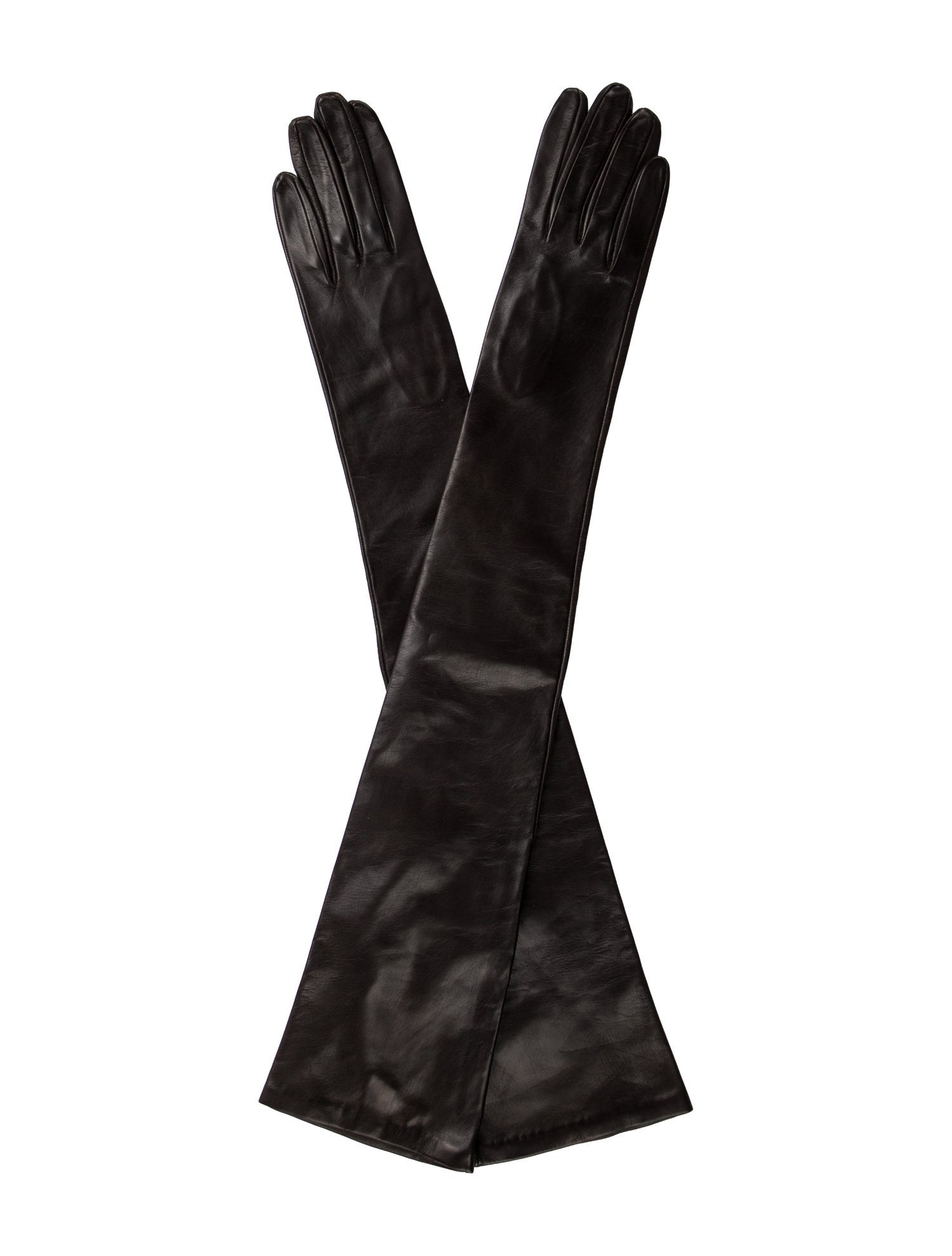 Sermoneta Gloves Silk-Lined Leather Long Gloves w/Tags