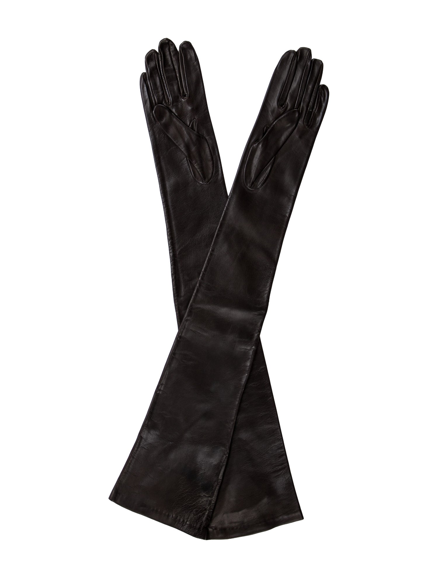 Sermoneta Gloves Silk-Lined Leather Long Gloves w/Tags
