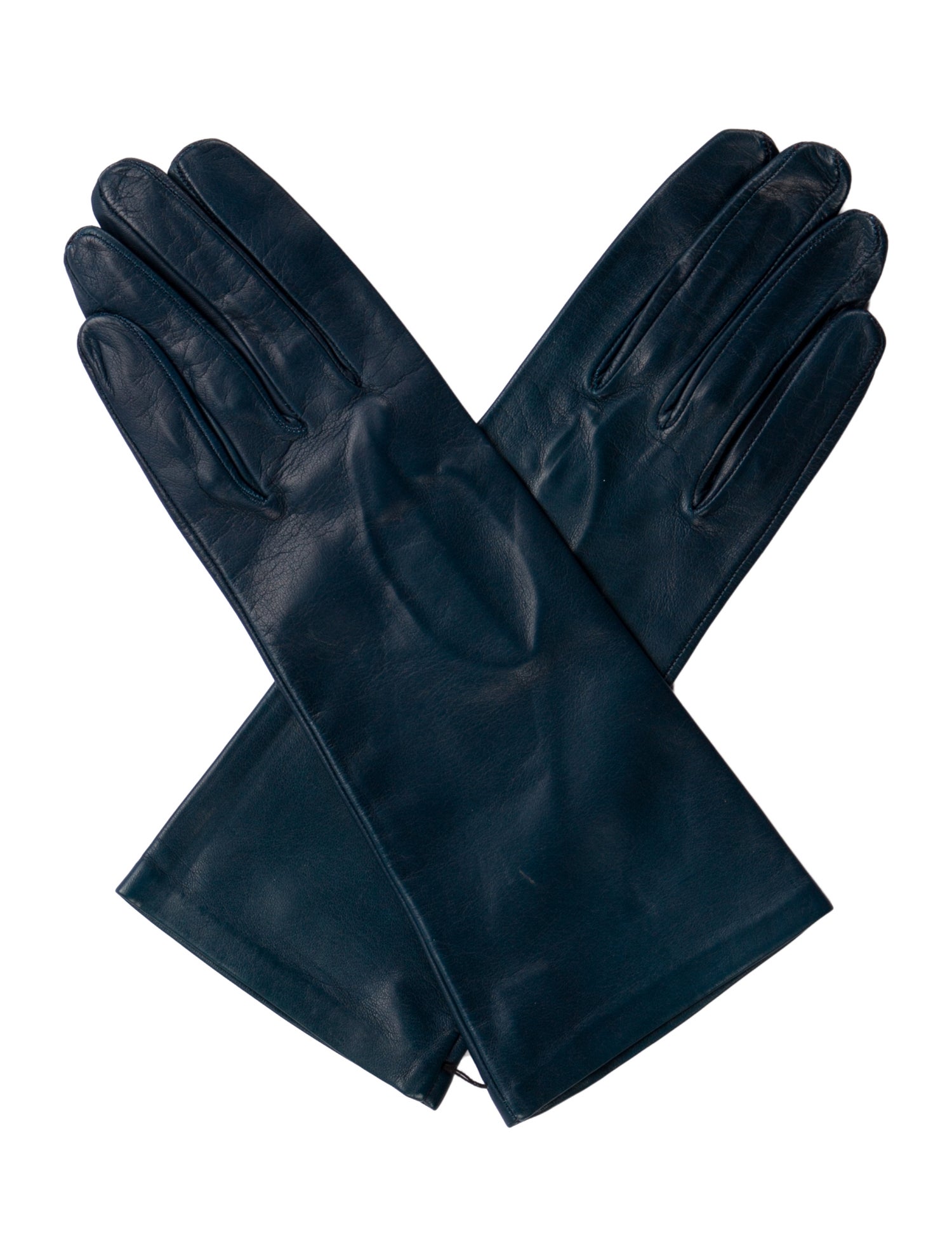 Sermoneta Gloves Silk-Lined Leather Gloves w/Tags