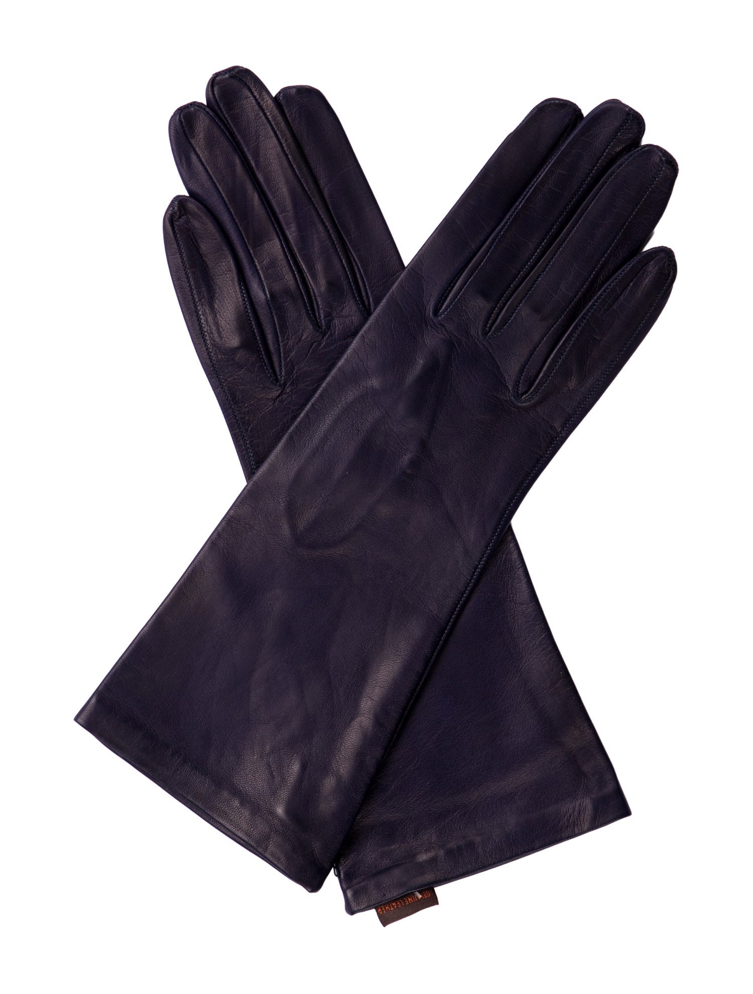 Sermoneta Gloves Silk-Lined Leather Gloves w/Tags