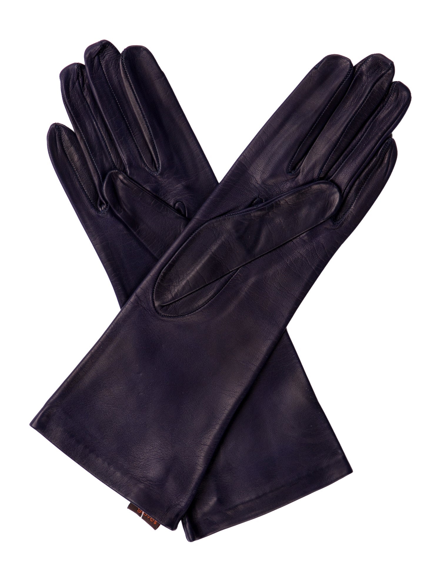 Sermoneta Gloves Silk-Lined Leather Gloves w/Tags