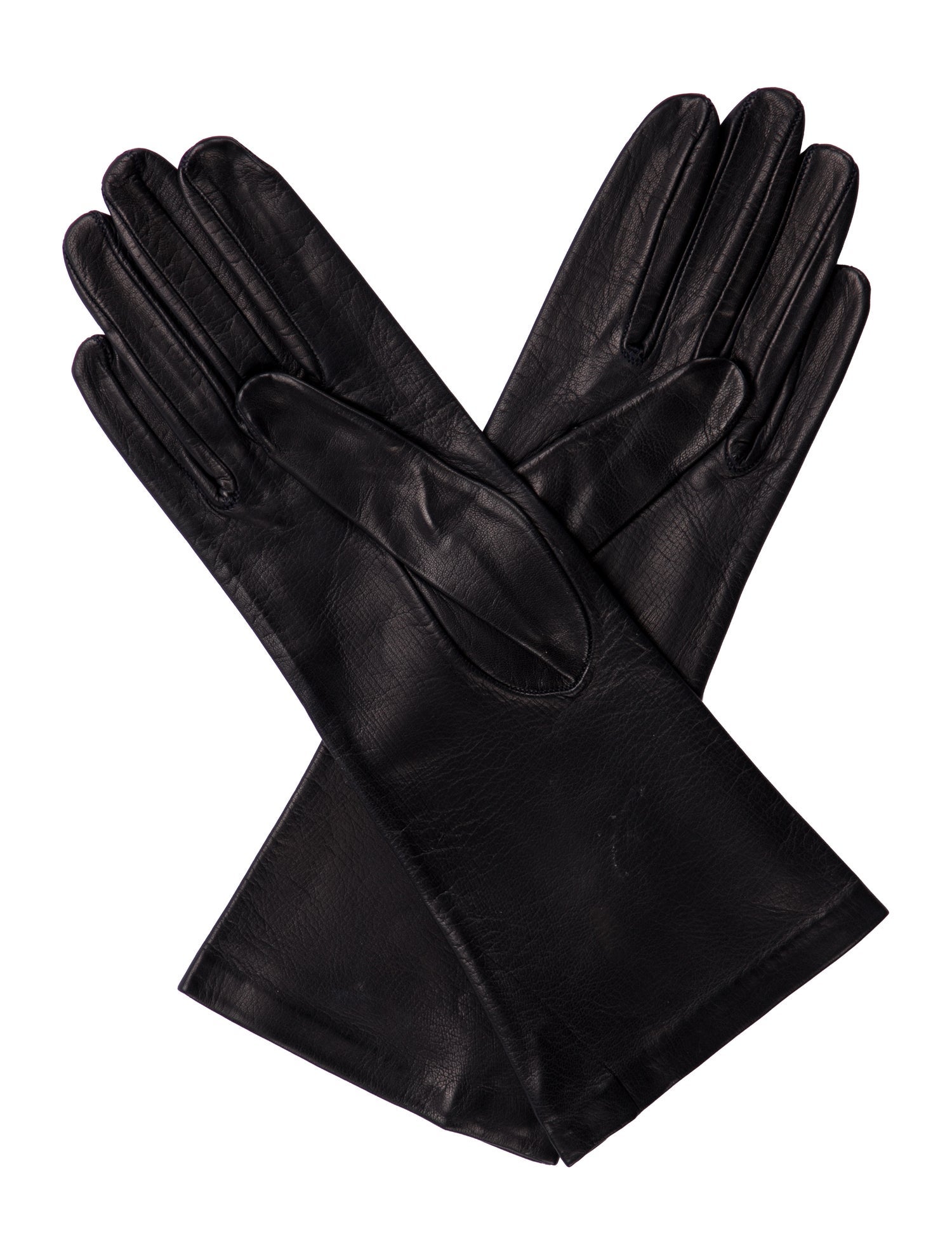 Sermoneta Gloves Silk-Lined Leather Gloves w/Tags