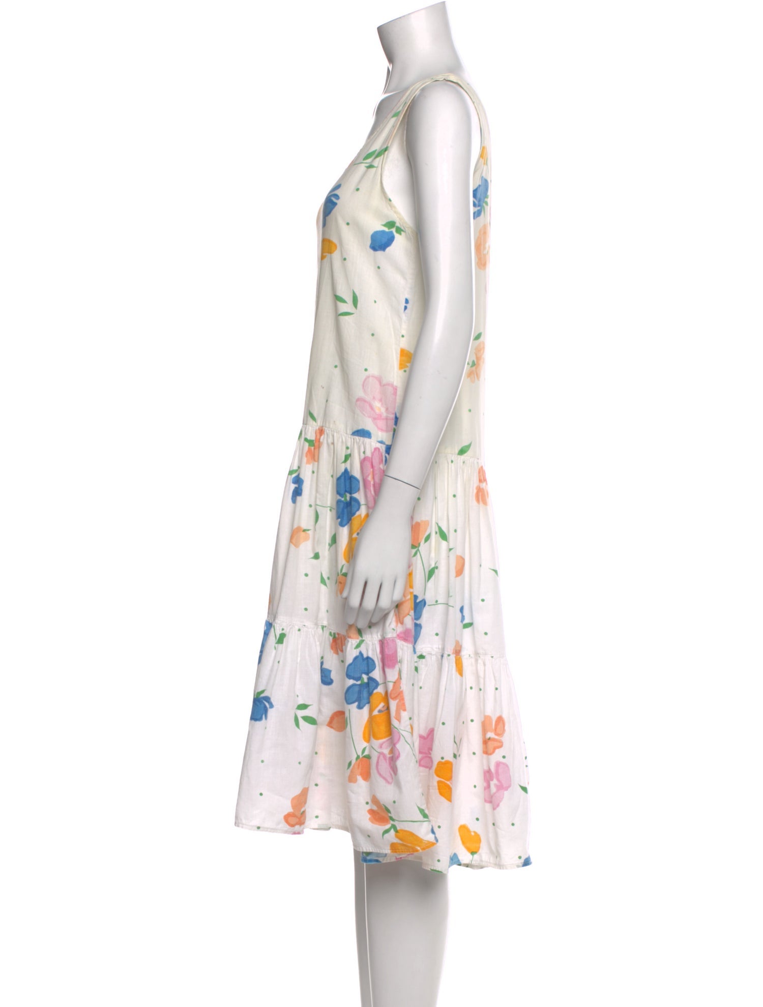 Sermoneta Gloves Floral Print Midi Length Dress