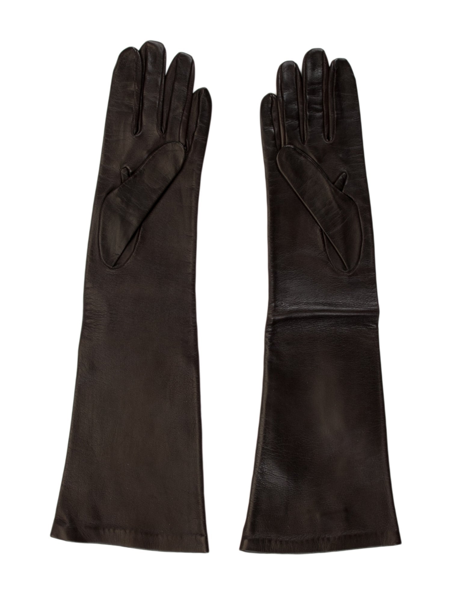 Sermoneta Gloves Brown leather gloves