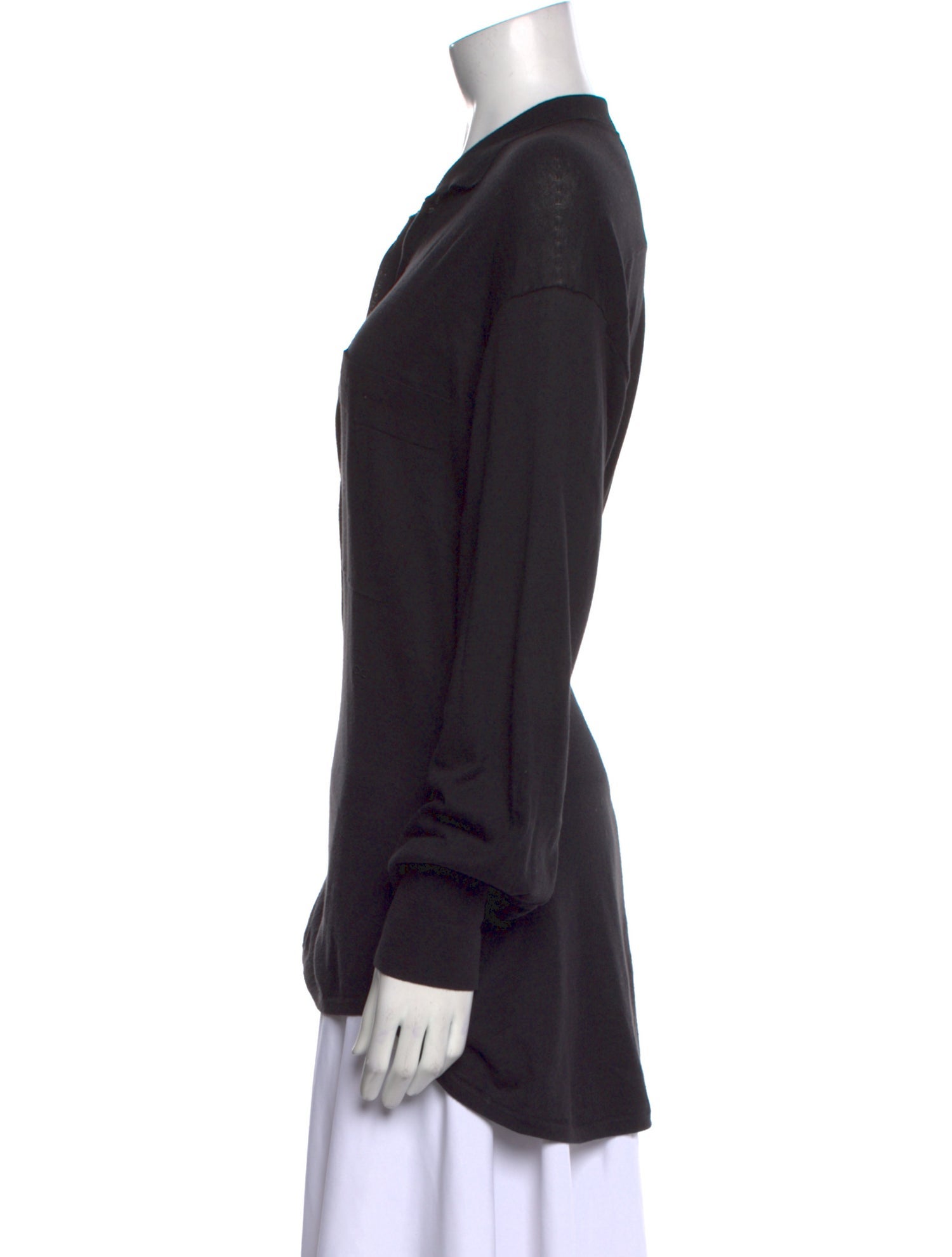 Sminfinity V-Neck Long Sleeve Button-Up Top