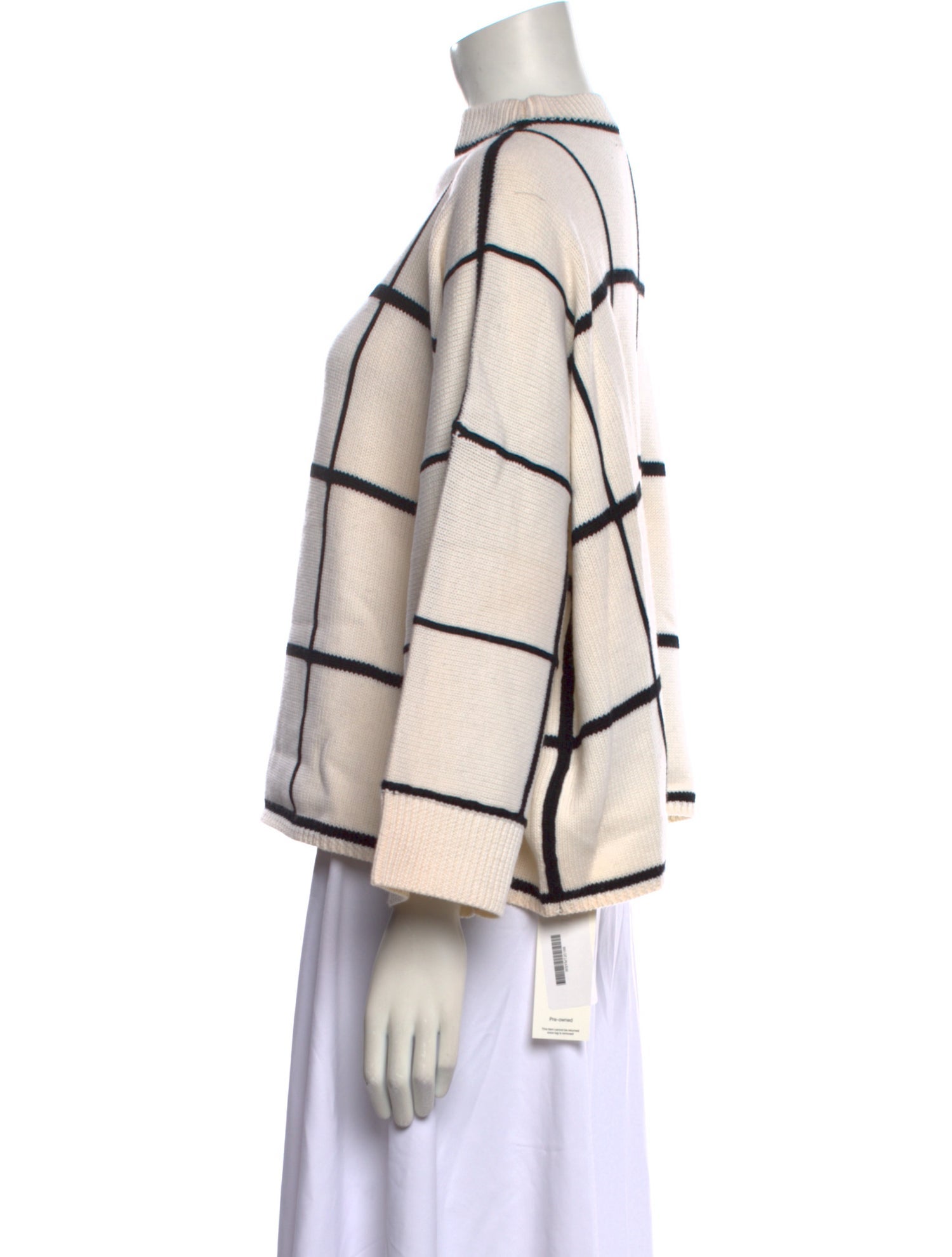 Sminfinity Merino Wool Plaid Print Sweater