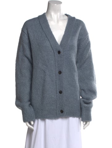 System Knitwear Mohair V-Neck Sweater XS