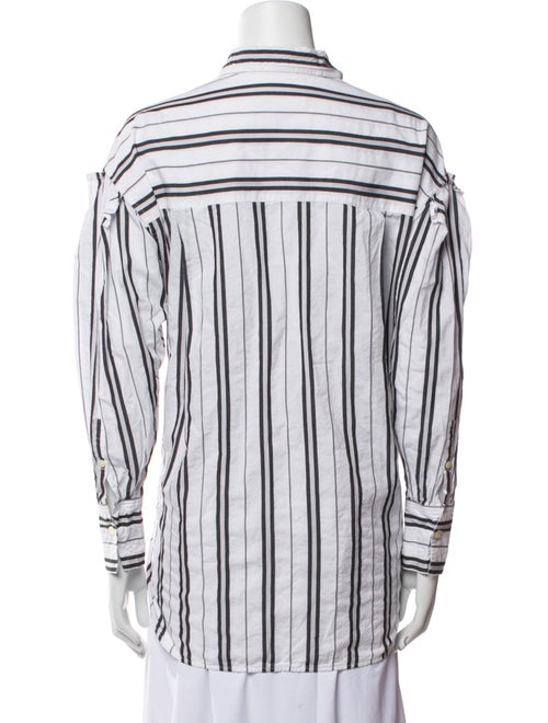 System Striped Long Sleeve Button-Up Top