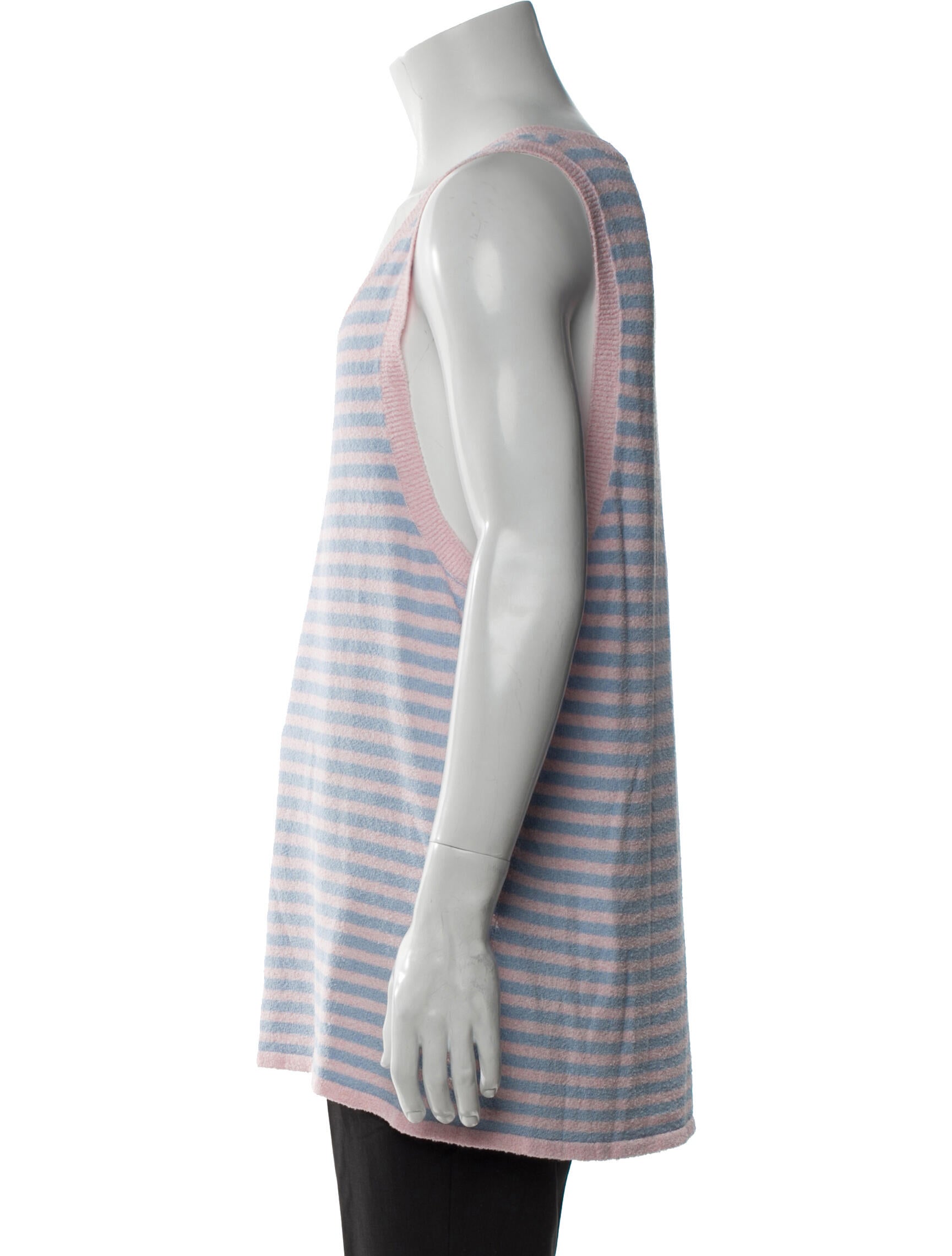 System Striped Scoop Neck Sweater Vest w/ Tags