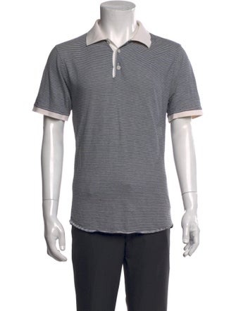 Shipley & Halmos Striped Mock Neck Polo Sweater