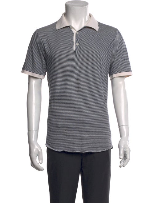 Shipley & Halmos Striped Mock Neck Polo Sweater