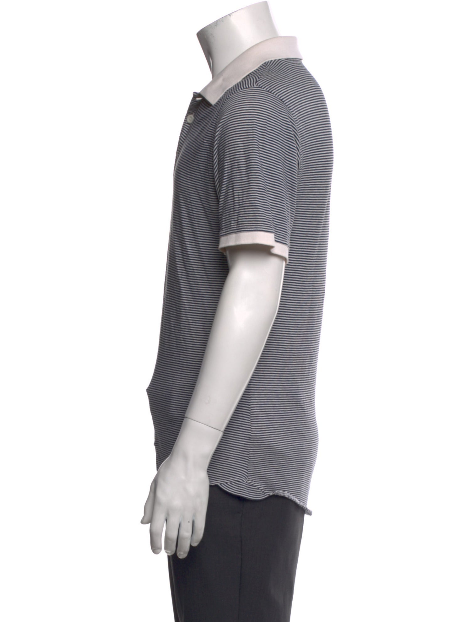 Shipley & Halmos Striped Mock Neck Polo Sweater