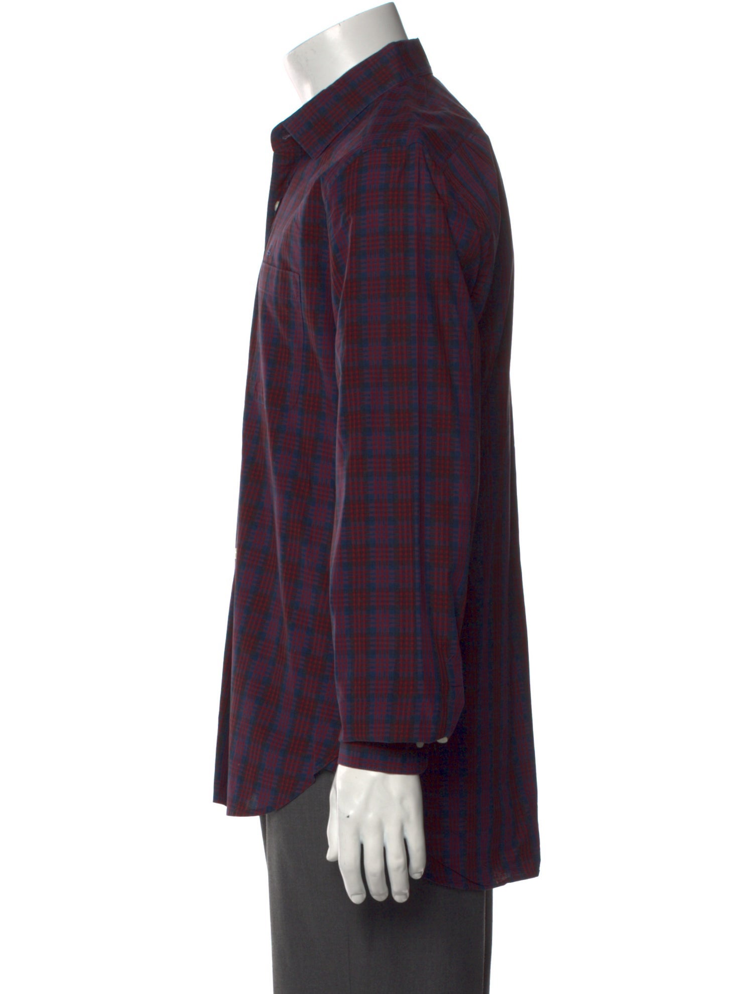 Shipley & Halmos Plaid Print Long Sleeve Dress Shirt