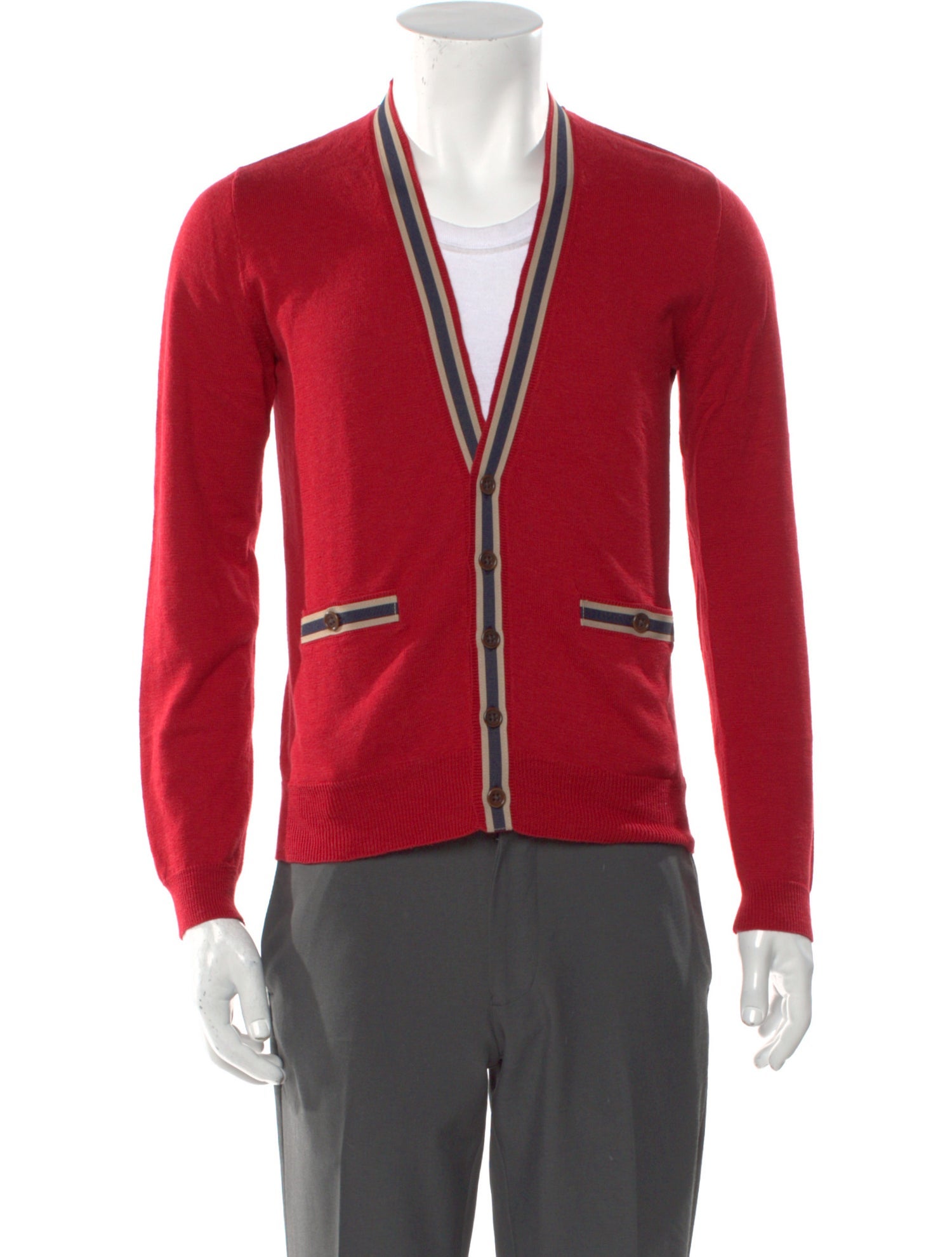 Shipley & Halmos Striped V-Neck Cardigan