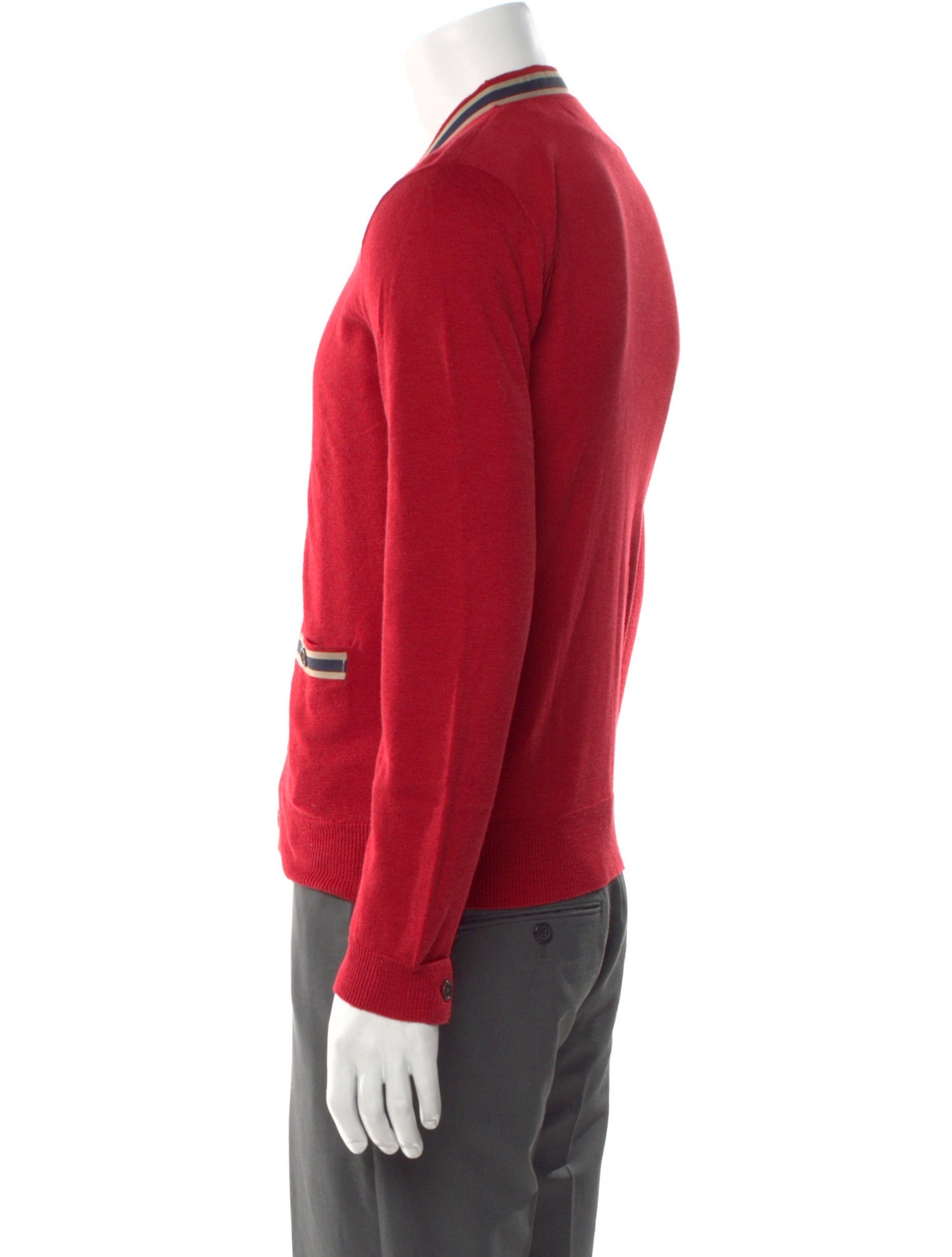 Shipley & Halmos Striped V-Neck Cardigan