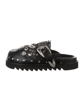 Toga Virilis Leather Studded Accents Slides