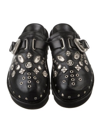 Toga Virilis Leather Studded Accents Slides