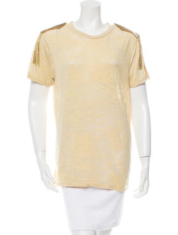 Torn by Ronny Kobo Beaded T-Shirt