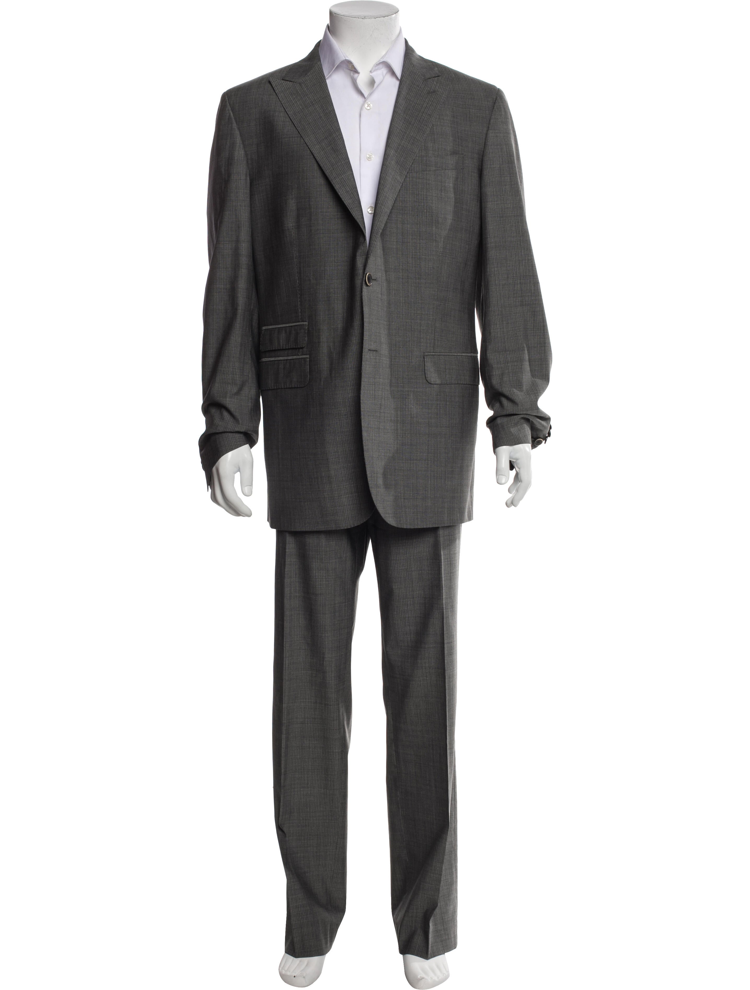Trend Les Copains Virgin Wool Striped Two-Piece Suit