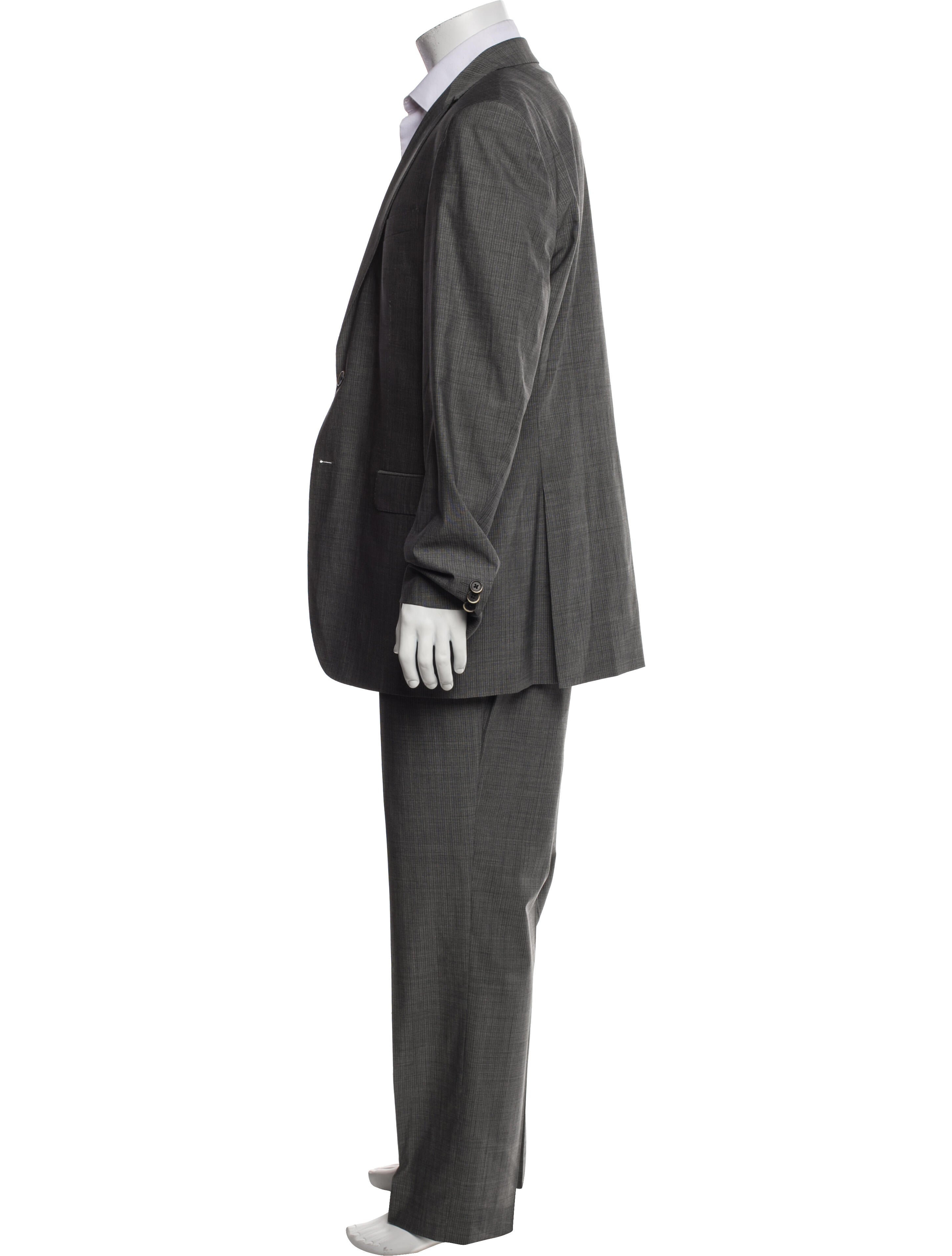 Trend Les Copains Virgin Wool Striped Two-Piece Suit