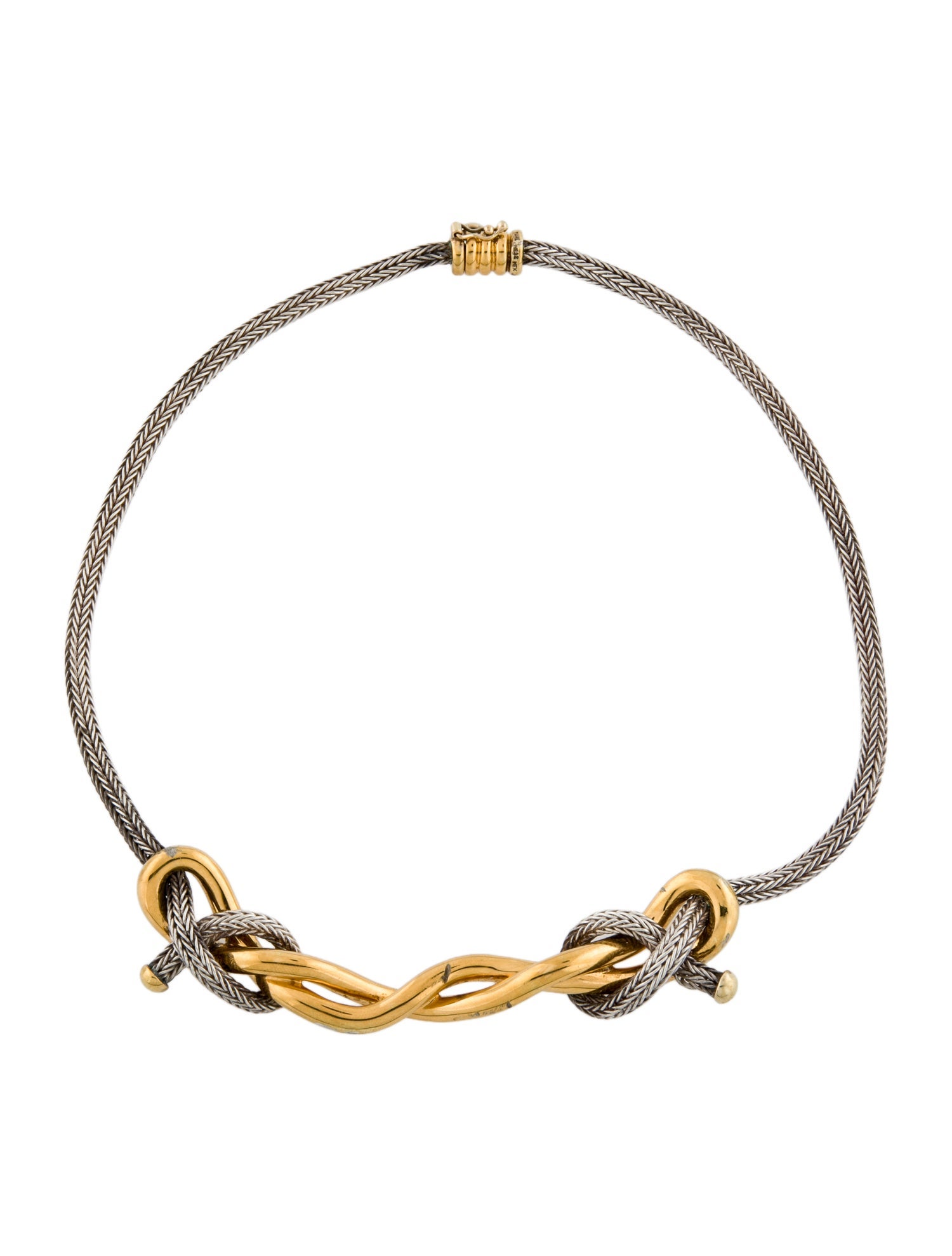 Tane Mexico 1942 Two-Tone Knotted Pendant Collar Necklace