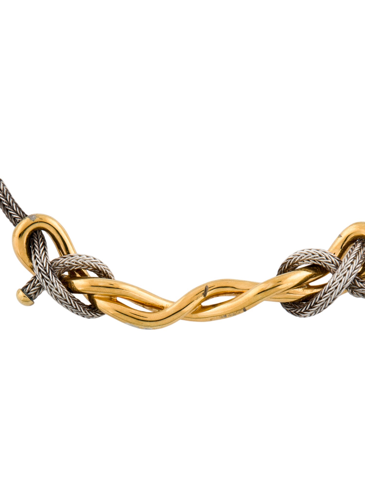 Tane Mexico 1942 Two-Tone Knotted Pendant Collar Necklace