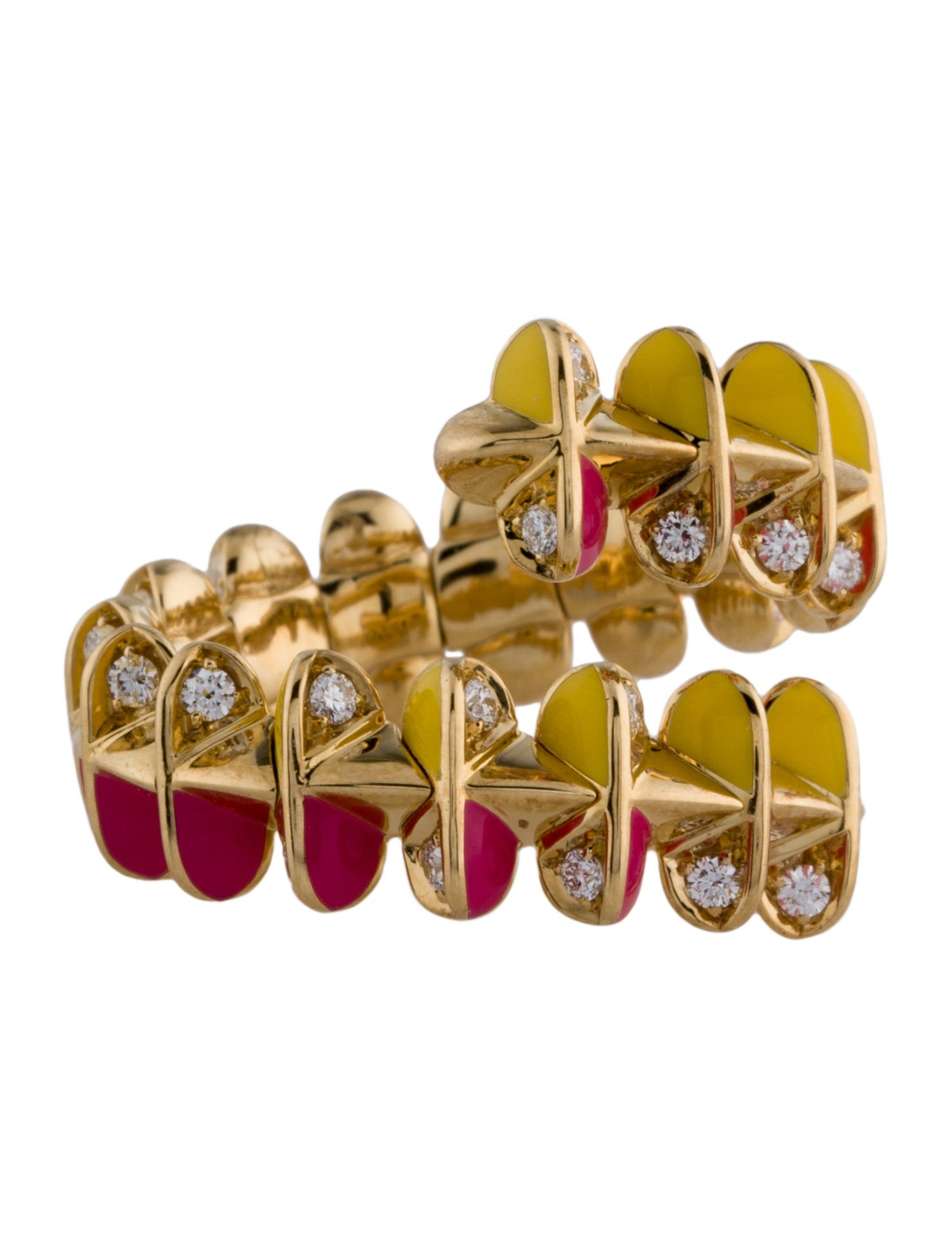 Tariq Riaz 18K Enamel & Diamond Band
