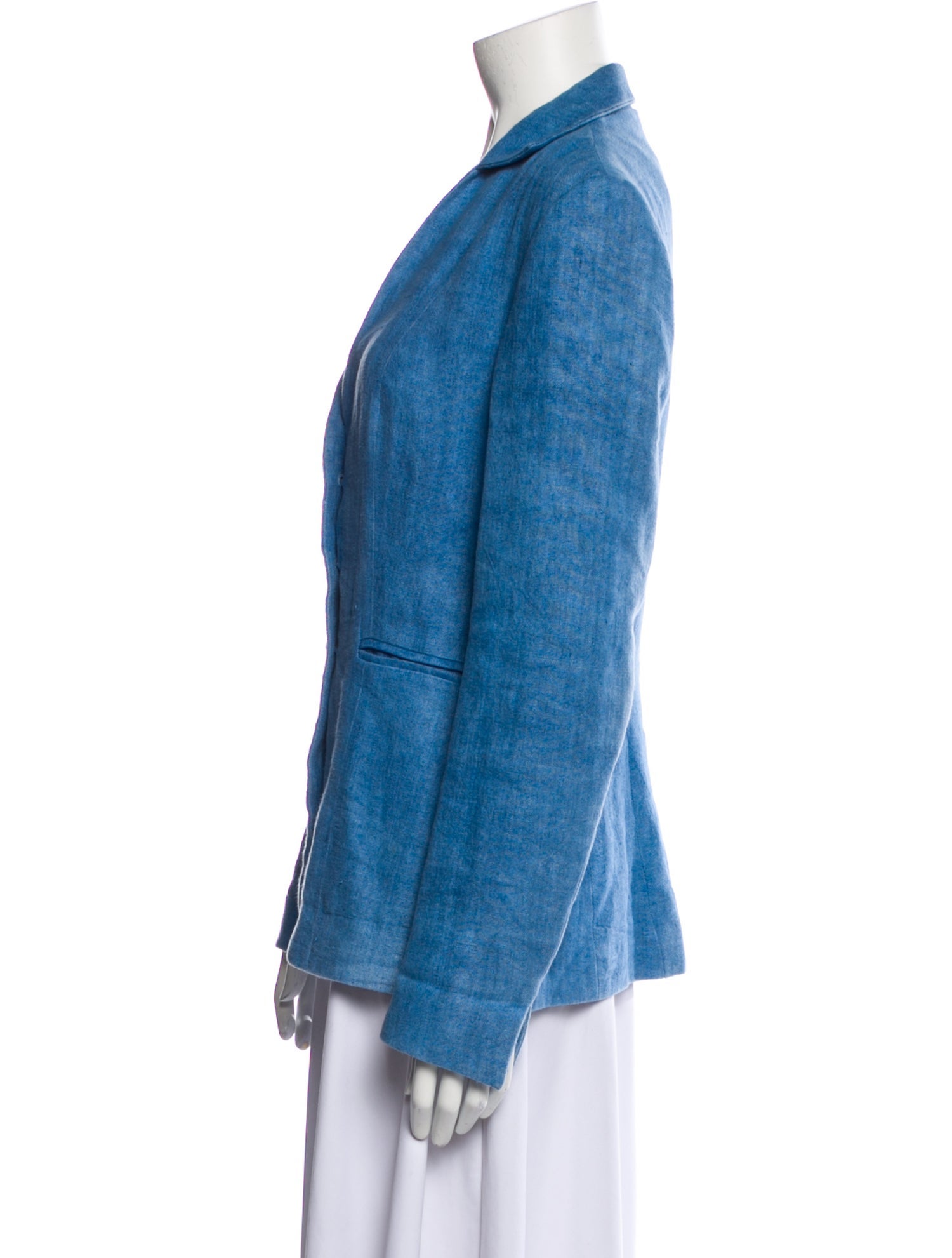 T.ba Linen V-Neck Button-Up Top