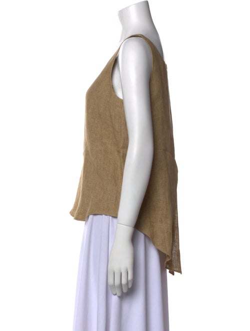 T.ba Linen Scoop Neck Top