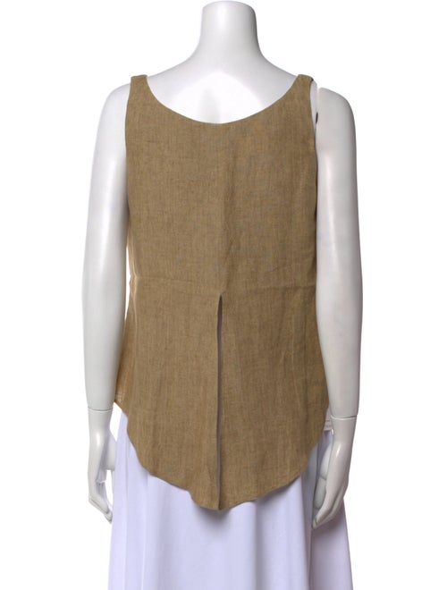T.ba Linen Scoop Neck Top