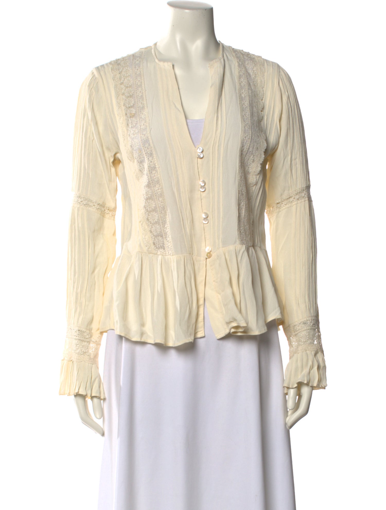T.ba V-Neck Long Sleeve Blouse