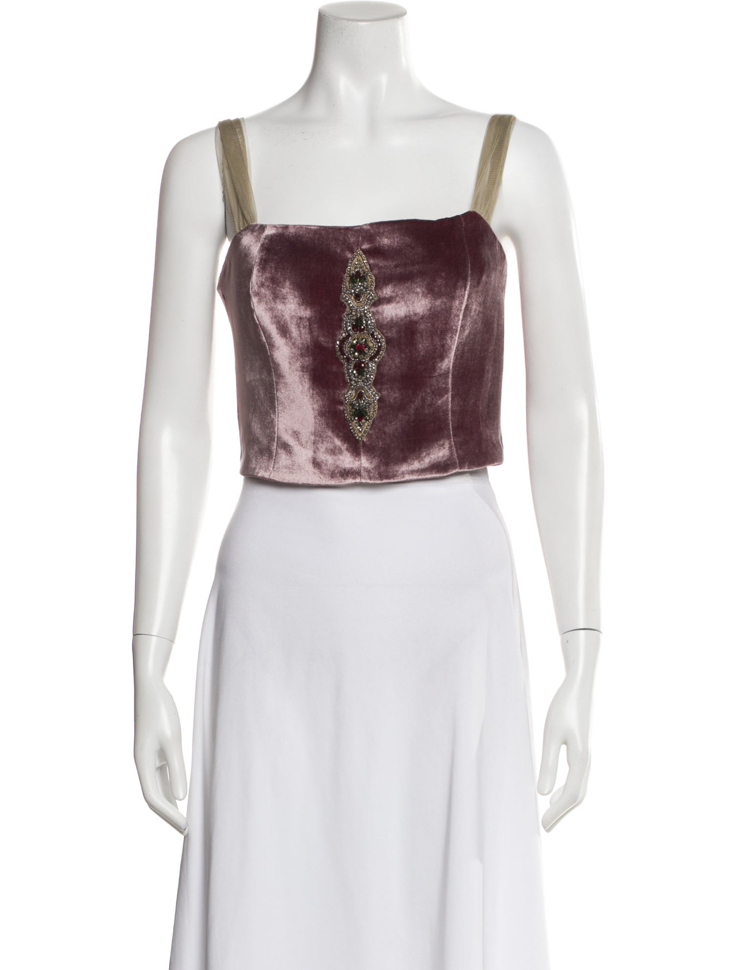 T.ba Square Neckline Sleeveless Crop Top w/ Tags