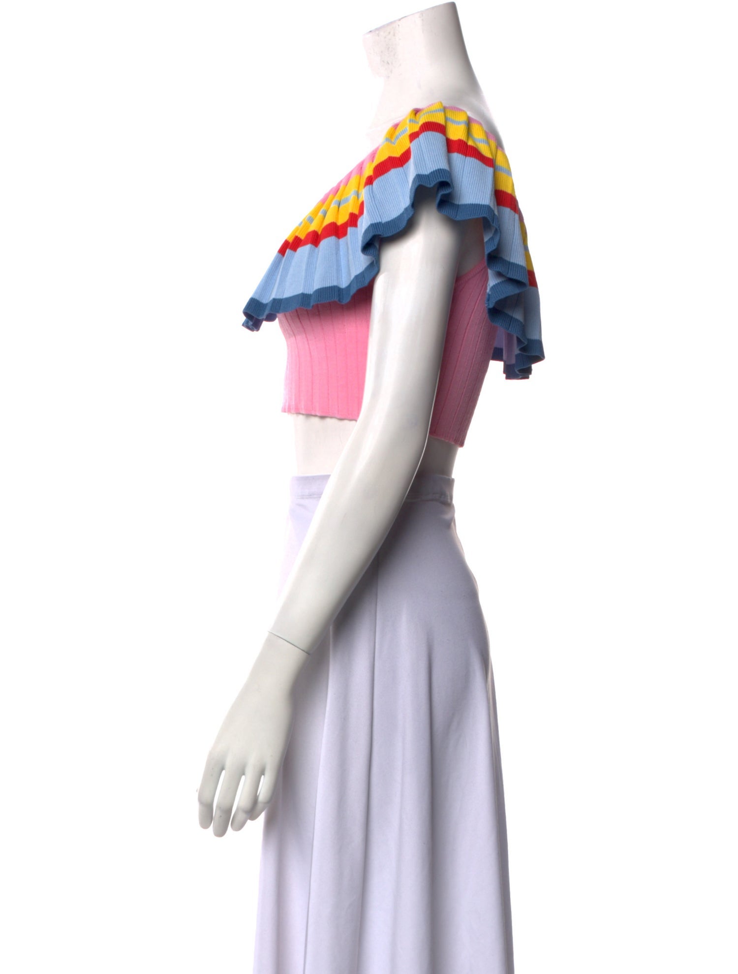 Tabula Rasa Striped Scoop Neck Crop Top