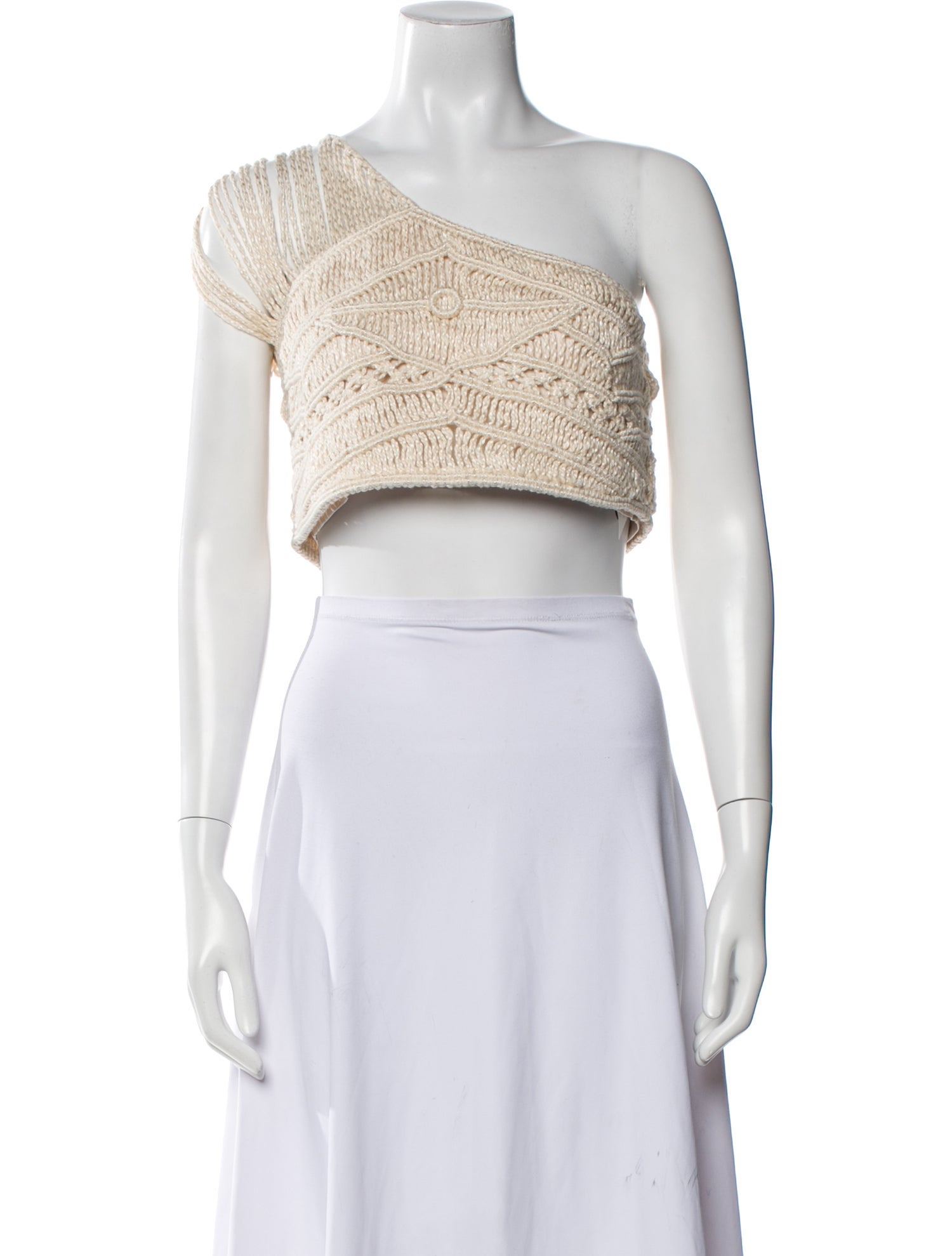 Tabula Rasa One-Shoulder Short Sleeve Crop Top