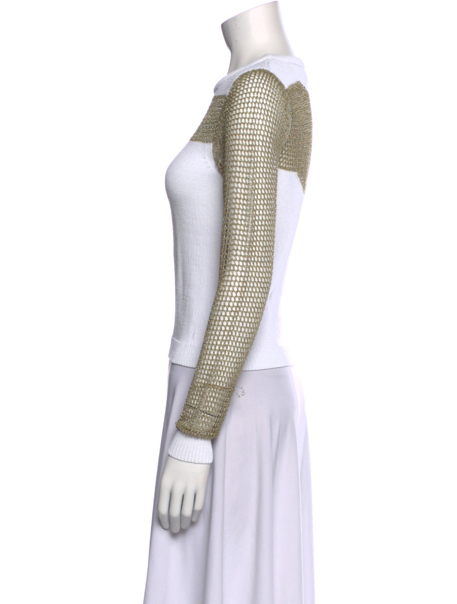 Tabula Rasa Colorblock Pattern Square Neckline Crop Top