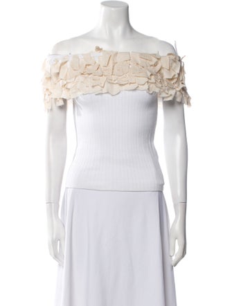 Tabula Rasa Off-The-Shoulder Short Sleeve Crop Top