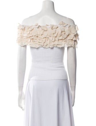 Tabula Rasa Off-The-Shoulder Short Sleeve Crop Top