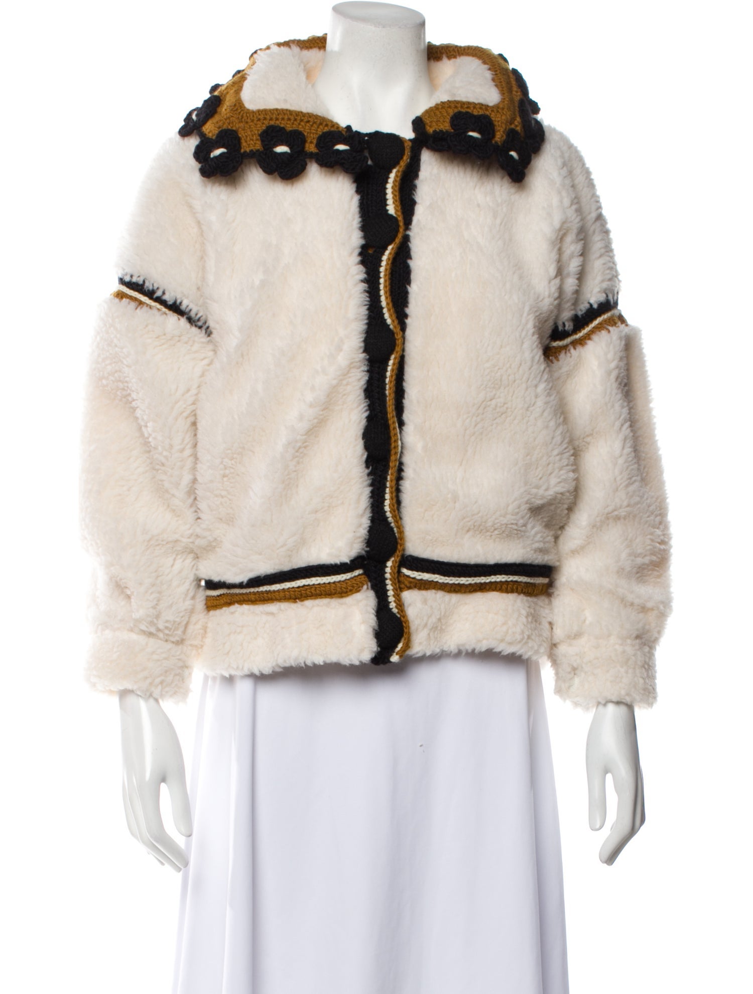 Tach Clothing Faux Fur Jacket Neutrals Jackets, Clothing WTACH20328