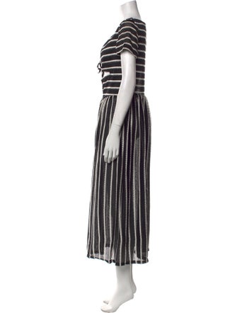 Tach Clothing Striped Midi Length Dress
