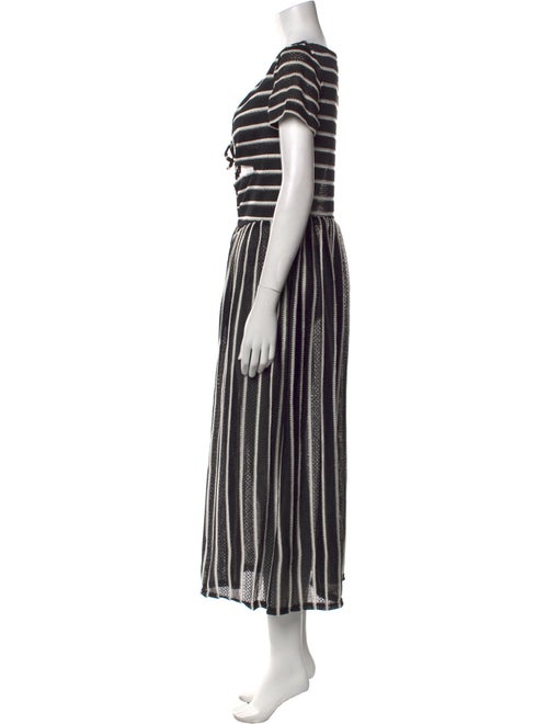Tach Clothing Striped Midi Length Dress