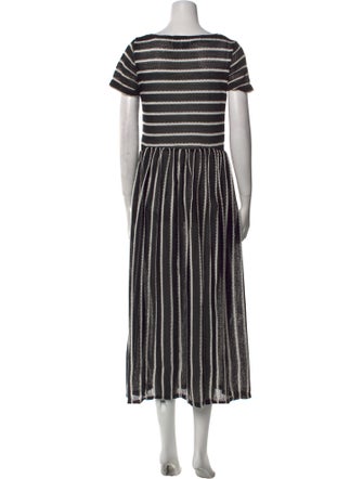 Tach Clothing Striped Midi Length Dress