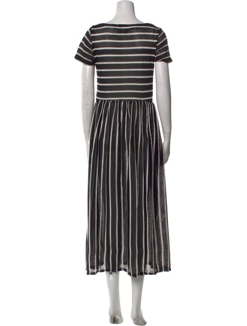 Tach Clothing Striped Midi Length Dress