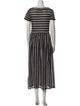 Tach Clothing Striped Midi Length Dress