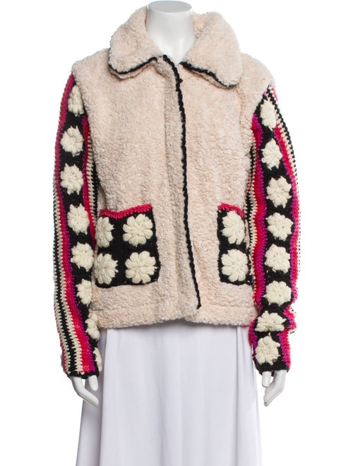 Tach Clothing Printed Faux Fur Jacket