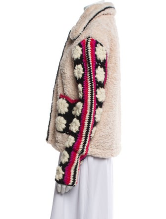 Tach Clothing Printed Faux Fur Jacket
