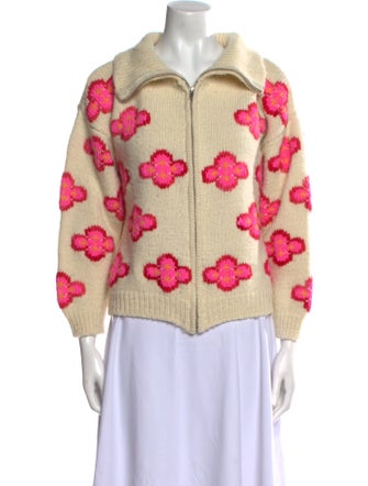 Tach Clothing Merino Wool Floral Print Sweater