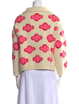 Tach Clothing Merino Wool Floral Print Sweater