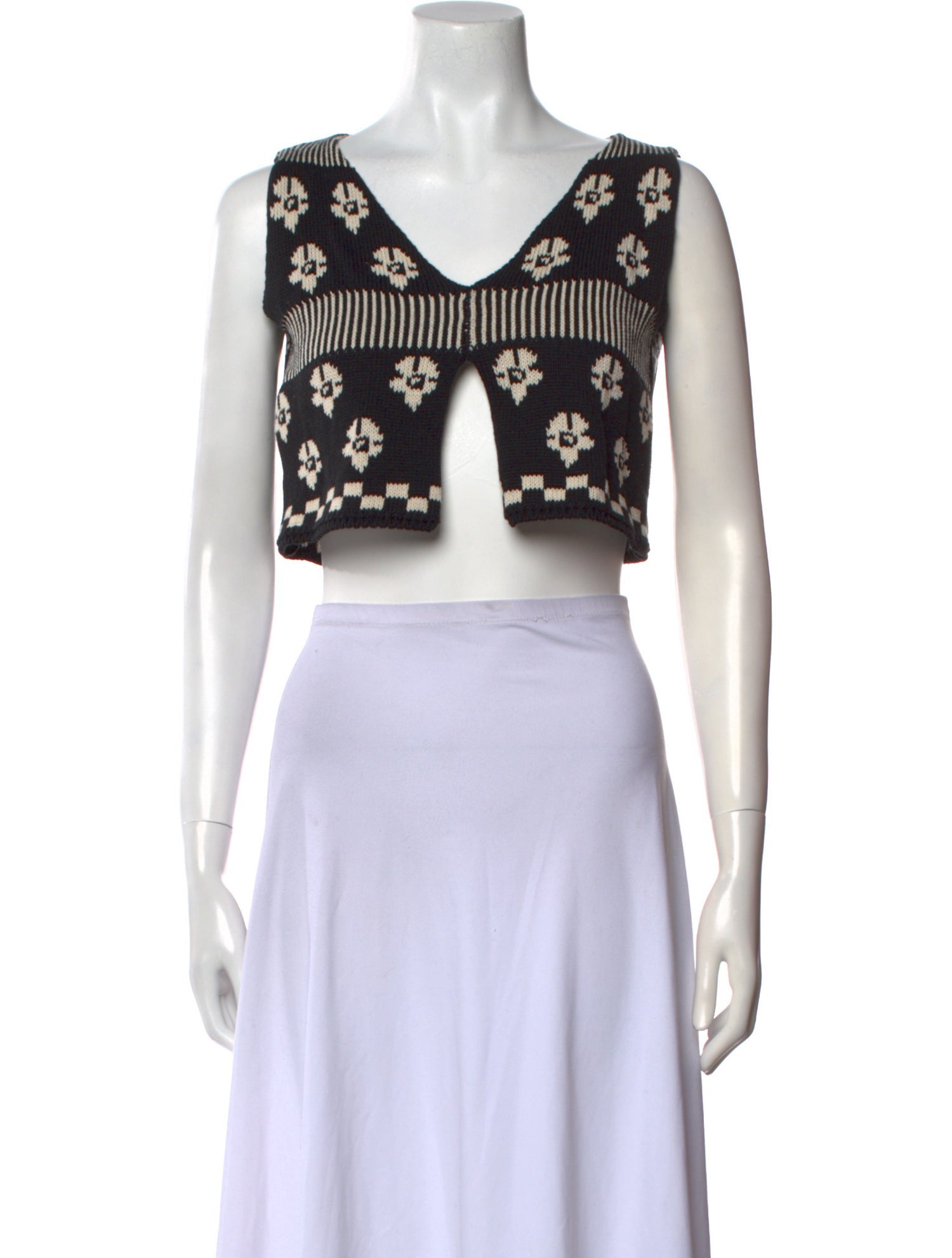 Tach Clothing Printed V-Neck Sweater