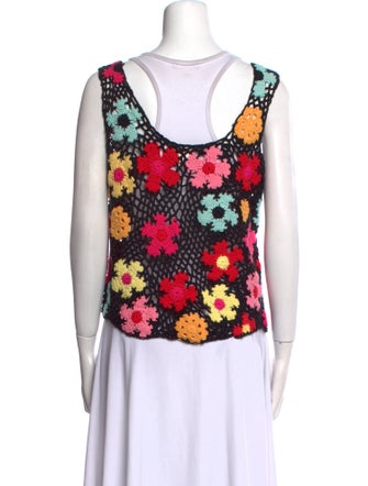 Tach Clothing Floral Print Scoop Neck Sweater
